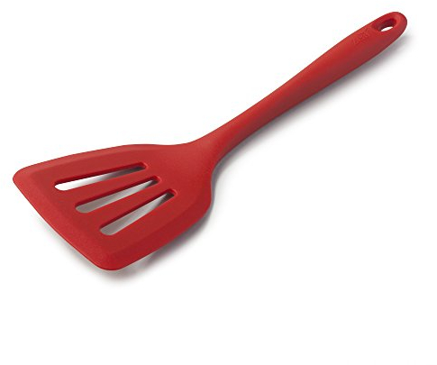 Zeal J157R Silicone Non-Stick Slotted Fish Slice/Cooking Turner (30cm) -Red
