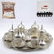 SALE (SET of 6) Ottoman Turkish Greek Arabic Coffee Espresso Serving Cup Saucer Set SILVER