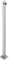 60 cm Square extension Braccio doccia rettangolare Braccio fisso per soffione a pioggia Cromo Braccio doccia parete flangia soffione pioggia