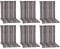 NYVI Gartenstuhl Auflagen Niedriglehner 6er Set Barcelona - UV-Beständig, Atmungsaktiv, Strapazierfähig - Niedriglehnerauflagen Outdoor - Sitzauflagen für Gartenstühle 100x50cm Narrow Stripes