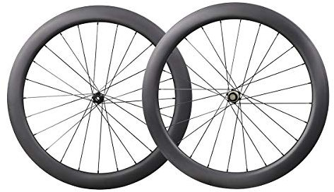 ICAN Aero 55 Disc 1487g Leichtcarbon Rennrad Laufradsatz Scheibenbremse für Aero Bike Drahtreifen Tubeless Ready 12 × 100/12 × 142 mm Center Lock Thru-Alex