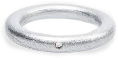 stoamandal Halter für Lichtschale - Ring silber mit Glitzerstein für Lichtschalen Göße XS, S und M