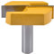 KATUR Bottom Cleaning Router Bit 1/2 Inch Shank, Double Flute Carbide Tipped Surface Planing Cleaning Bottom Router Bit, Milling Cutter for Woodworking Carving (1/2 Shank 2-1/4 Width 14.8mm Depth)