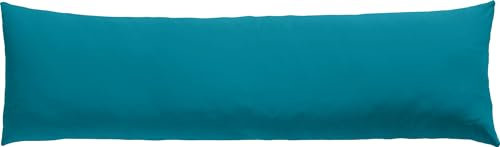 REDBEST Seitenschläferkissenbezug Single- Jersey San Francisco, Petrol Größe 40x200 cm - weiche Qualität, bügelfrei, praktischer Reißverschluss, 100% Baumwolle
