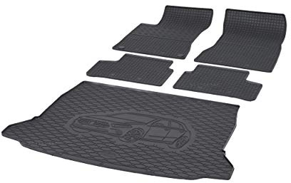 Kofferraumwanne und Gummifußmatten RIGUM geeignet für Mercedes A-Klasse W177 Schrägheck ab 2018 Perfekt angepasst + Magic Eraser