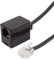 ecabo 6m Modular Verlängerung – Telefonverlängerungskabel – RJ11-Stecker auf RJ11-Buchse – Western-Stecker/Buchse – 4-adrig 6P4C – ISDN – für AB, Fax, Telefon – schwarz