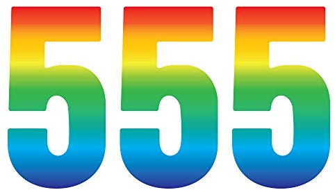 Pack of 3 Bin Number Stickers for Wheelie Bins (17 cm) - 5 Self Adhesive Waterproof Stickers Bin Numbers for Wheelie Bins Large Out Door Wheely Bin Sticker Number Sara Prints®