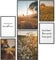 Papierschmiede® Mood Poster Set Fields of Gold, Bilder Wohnzimmer Deko Schlafzimmer, 2x DIN A4 und 4x DIN A5, Sonnenblumen Blüten Feldweg Sepia - Wandposter ohne Rahmen