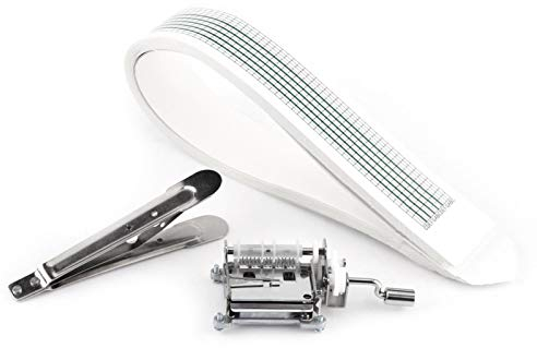 Pssopp DIY Music Box Kit, 15 Noten Spieluhr Bewegung + Locher + 20 Papierbänder für die Herstellung Ihrer eigenen Spieluhr und genießen Prozess