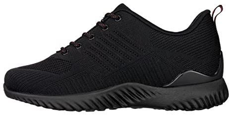 CALTO Herren-Schuhe, unsichtbar, höhensteigend, Ultraleicht, sportlich, 6,6 cm größer, schwarz, 43 EU, Q211-10