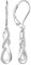 JO WISDOM Boucles d'oreilles Infini en Argent 925/1000 Dormeuse pour Femme avec 3A Oxyde de Zirconium avec plaqué or blanc