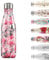 Chilly's Water Bottle - Stainless Steel and Reusable - Leak Proof, Sweat Free - Tropical - Flamingo 3D- 750ml