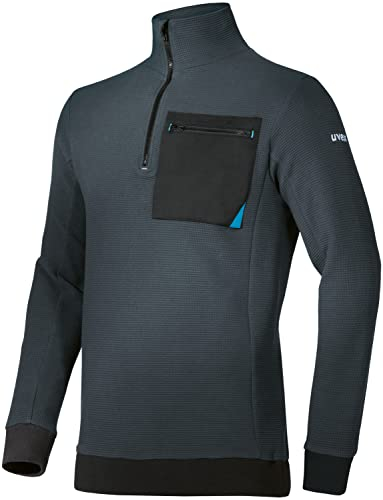Uvex Tune-Up Männer Strickpullover mit Stehkragen - Arbeitspulli mit Brusttasche - Dunkelblau - XXL