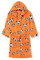 Playshoes Accappatoio in pile per bambini, Vestaglia Unisex - Bambini e ragazzi, pallone da calcio arancione, 158/164