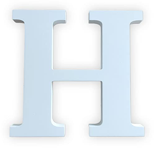 Holzbuchstabe weiß, ca. 20 cm, 1,8 cm Dicke, Buchstabe H
