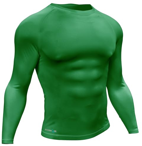 Precision Unisex Prb041mg Essential Baselayer Long Sleeve Shirt Adult, Green, M EU