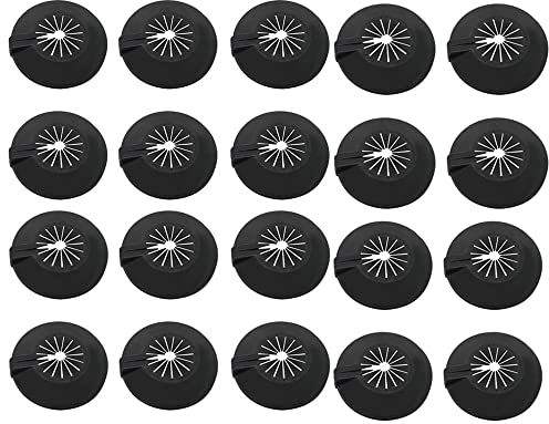 20 Pièces Cache Tuyau Radiateur,Colliers de Pipe Plastique Cache Tuyau Radiateur Rosace à Clapet en Plastique Cache-Tuyaux de Chauffage,Rosaces pour Radiateur pour 8-30 mm de Tuyaux d'eau(noir)