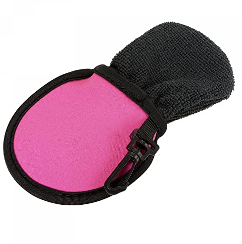 sourcing map Golf Kugel Reiniger Tragbar Beutel Tasche Waschsack mit Klemmen Rosa