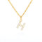 Buchstaben Kette Personalisierte Halskette mit Initial Buchstaben Anhänger Alphabet A-Z Buchstabenkette Damen Gold Kette Namenskette Geschenk für Frauen Weihnachten Geburtstag Valentinstag (H)