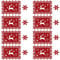 Platzsets Weihnachten Filz Hillylolly Weihnachtstischsets, Platzdeckchen Weihnachten für 8 Personen, Weihnachtstisch Untersetzer, Inklusive 8 Tischsets(40x30cm), 8 Untersetzer (10x10cm)