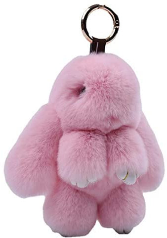 Porte-clés en forme de lapin avec pendentif en forme de lapin, rose clair, Taille Unique