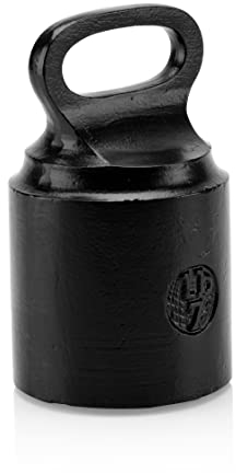 CRAFTSMAN ROAD Cast Iron Door Stop Decorative, Weighted Heavy Door Weight 7lb Antique Free Standing 7' x 4' Non Slip with Handle (Black)