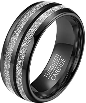 Homxi Herren Ringe Wolfram,Herren Ring Gravur Rund Einfach 6/8MM Rosegold Fingerringe Herren