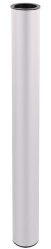WAGNER Möbelbein/Tischbein/Möbelfuß/Systemrohr TENO - Ø 30 x 297 mm, individuell mit TENO System und QuickClick kombinierbar, Stahl in Aluminium Eloxal-Optik, Tragkraft 50 kg - 12123201