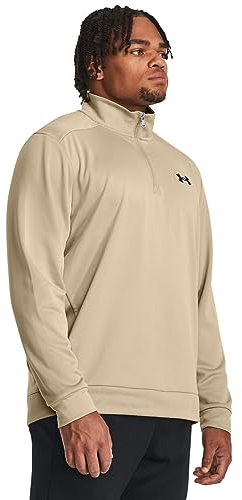 Under Armour Mens Half Zip Fleece Top Brown XL
