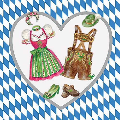 20 Servietten Bayrische Trachten | Bayern | Oktoberfest | Tischdeko | Decoupage | Serviettentechnik 33x33cm