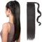 TESS Ponytail Extension Braun 60 cm, Dunkelbraun (#2A) Glatt Zopf Extension Pferdeschwanz Haarteil 90g Lange Haarverlängerung Zopf