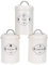 3 Uds. Frascos de Almacenamiento de Cocina Blancos, Botes de Azúcar, Café, Té, Contenedor de Almacenamiento de Alimentos Sellado, Latas de Cocina para Despensa, Encimera