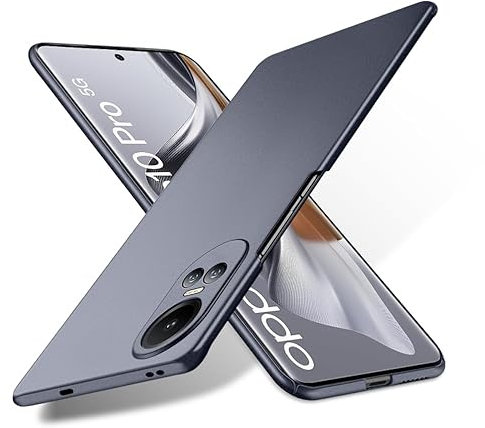 Bastmei Funda para OPPO Reno 10 Pro 5G, Ultraligero Ultrafino Antideslizante Protección de Cámara, PC Rígido Textura Esmerilada Funda para OPPO Reno 10 Pro 5G (Gris)