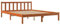 Lit Double vidaXL, Cadre en Bois de Pin Massif, Sommier à Lattes, Meuble de Chambre à Coucher, Moderne, Cire Marron 150x200 cm