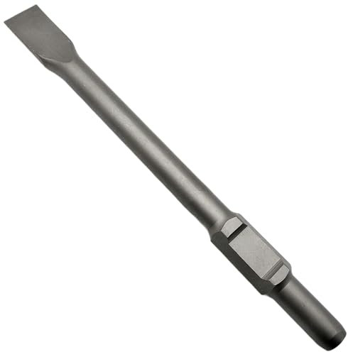 massiver 400mm Kraftfeld Meißel SDS 6 Kant HEX 30mm Spitzmeißel oder Flachmeißel oder Schaufel für Abbruchhammer (Flachmeißel)