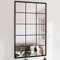 Homgoday Espejos Decorativos para decoración de Paredes con Marcos metálicos, Espejos Decorativos para Ventanas Modernos Negro 100x60 cmpara Decoración del Hogar, Sala de Estar, Baño, Dormitorio