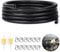 Furuising 3 Mètres Tuyau d'essence 6mm, Kit Conduite de Carburant, Ttuyau de Carburant avec 12 Colliers de Serrage + 2 Filtres à Carburant pour Petit Moteur/Moto/Voiture