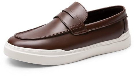 Bruno Marc Mocasines de Hombre de Suela Goma Antideslizante Zapatos Casuales sin Cordones Comodas Ligeras,Size 43,Verde Militar Fatiga,SBLS2406M-NEW