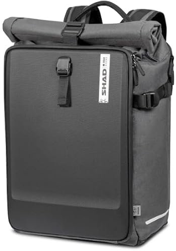 SHAD Bikes fahrradrucksack gepäckträger 22L Fahrradtasche Rucksack Gepäckträger 3 in 1 wasserdicht - Rucksack Fahrradtasche mit Laptopfach - Gepäckträgertasche mit reflektierenden Elementen