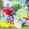 126pcs Toy Inspired Story Balloon Arch Garland Kit, Cow Print Yellow Red Blue Green Purple Rainbow Latex Balloons for Kids Toy Inspired Story Theme Baby Shower Birthday Party Decorations Supplies