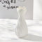 Vase Keramik Vase Weiß Blumenvase Keramikvase Modern Deko Vasen Kleine Vase für Pampasgras Aesthetic Blumen Vase Dekovase Deko Vasen für Tischdeko Wohnzimmer Büro Home Decor (Oval)