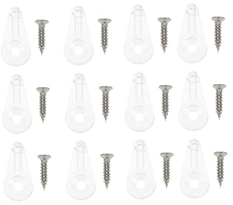 KONTONTY 30stücke Teiliges Transparente Kleine Glas Spiegelbefestigungsclips Aus Kunststoff Mit Schrauben Langlebige Halterungen Für Spiegel Schrank Vitrinenglastüren Einfache Montage