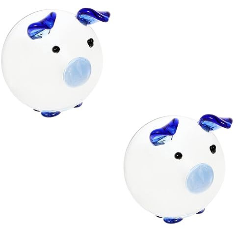 Cabilock 2St Kristall-Schweinchen-Ornament bürodeko büro Dekoration Briefbeschwerer Auto-Armaturenbrett-Dekoration tortendeko Einschulung Tischdekoration für Zuhause