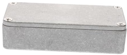Stompbox Gehäuse aus Aluminiumdruckguss 1590g für Gitarre, Silber | Aluminiumgehäuse, Polierte Oberfläche, Verschleißfestes Design, Inklusive Filter, Einfach zu Verwenden