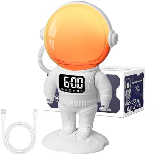 ORIA Tageslichtwecker Sonnenaufgang Lichtwecker, Wake Up Light Kinder, mit 21 White Noise, 22 Farben Dimmbares Nachtlicht, Doppelalarm, Bluetooth Lautsprecher, für Erwachsene & Kinder