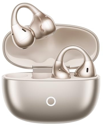 realme Buds Clip - Auriculares Bluetooth con clip, 36H de autonomía, reducción de ruido de llamadas IA, traductor IA, IP55, Bluetooth 5.4, conexión a dos dispositivos, para deporte y interior, Oro