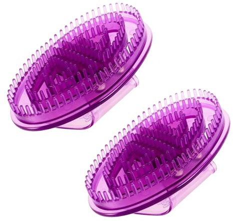 2er Pack Meridian Massage Bürste Silikon Körperbürste | Gua Sha Bürste Silikonbürsten Zur Muskelentspannung Geeignet für Arme Taille Bauch Rücken und Füße Lila