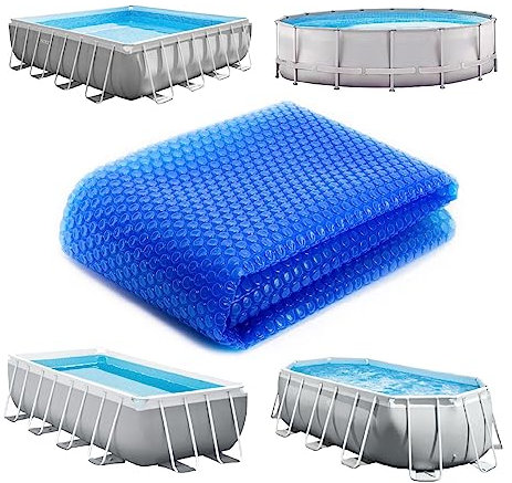 Linxor - Bâche à Bulles Ronde, Ovale, carrée ou Rectangle pour Piscine intex ou Autre - 180 microns - Bleu - Plusieurs Tailles Disponibles