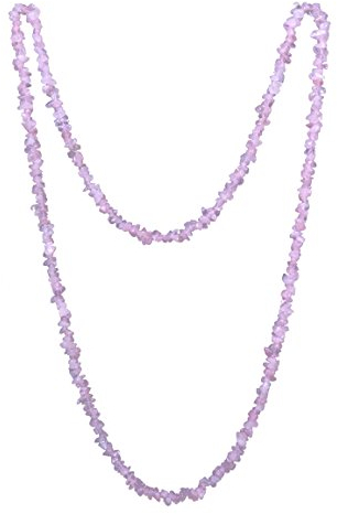 Lebensquelle Plus Splitterkette | Endlos ohne Verschluss | 80-90 cm lang | Edelstein Splitter Kette (Rosenquarz)