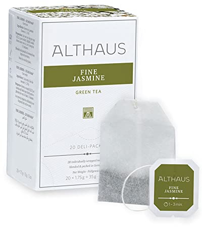 Althaus Tee FINE JASMINE 20 x 1,75g ⋅ Grüner Tee im klassischen Teeaufgussbeutel ⋅ DELI PACK